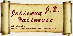 Jelisava Malinović vizit kartica